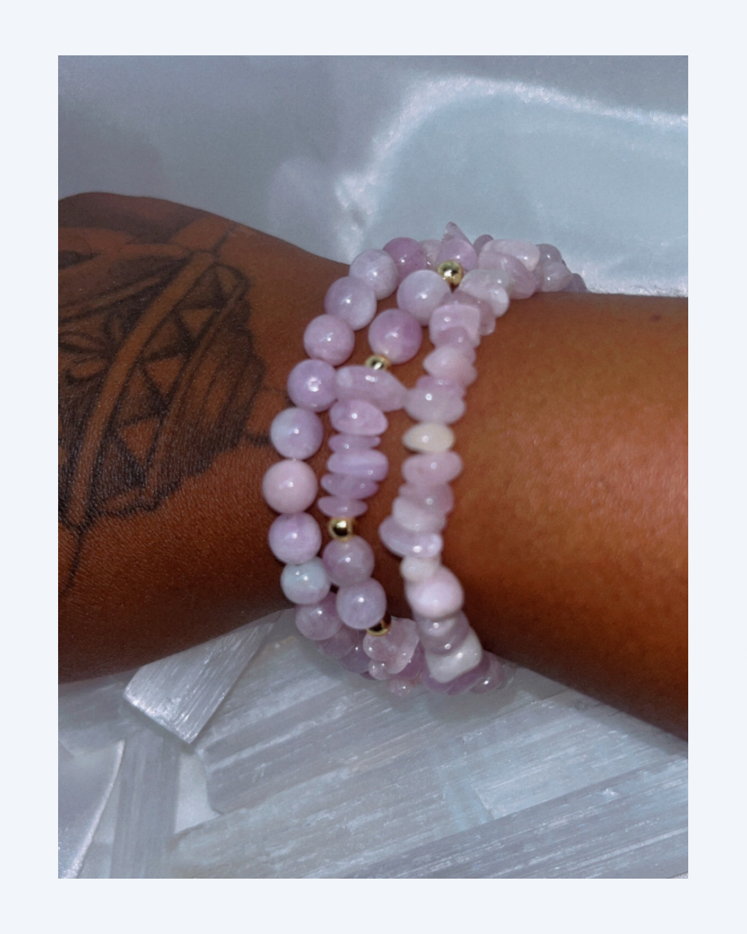 Crown Chakra Bracelet (Kunzite)