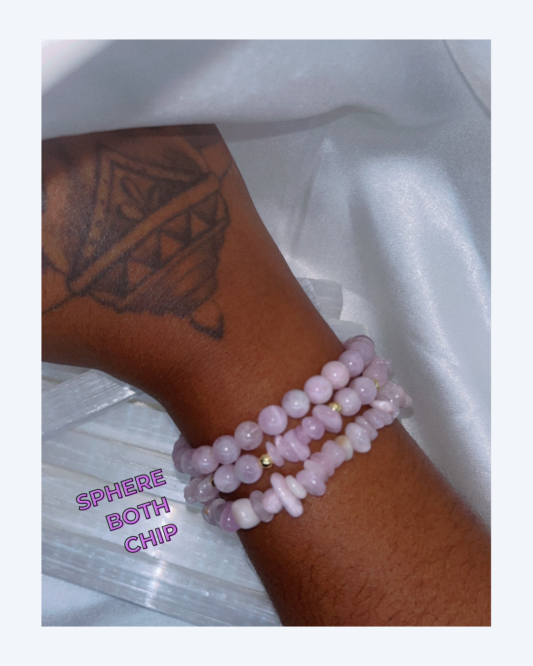 Crown Chakra Bracelet (Kunzite)